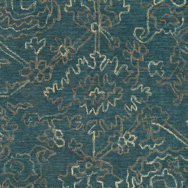 Surya Wilmington Handmade Rug 2' X 3' - Timeless Wool Art With Fringe, Perfect For Stylish Home Décor! Dark Blue Wool Wlg9004-23