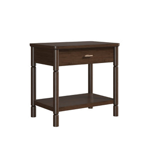 A.R.T. Furniture Verge Nightstand with Open Shelf & Smooth-Gliding Drawer - Modern Dark Wood Bedside Storage Solution 337140-1960