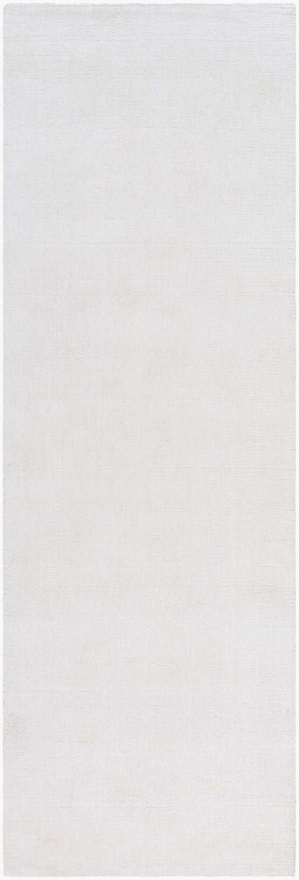 Livabliss Wilkinson Handloomed Polyester Runner Rug Artisan Texture for Hallways and Entryways White 2'6" x 8' WLK1000-268