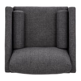 Homelegance By Top-Line Jeriah Mid-Century Tapered Leg Accent Chair with Pillows Black Linen