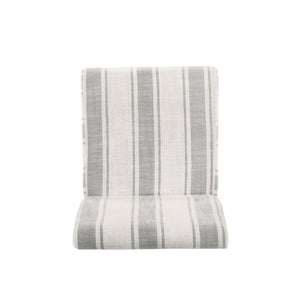 English Elm Christopher Knight Home® - DINING Chair with Plush Fabric Upholstery, Rubberwood Legs, Contemporary Minimalist Comfort and Style Grey Stripe 60162.00GRYLNN