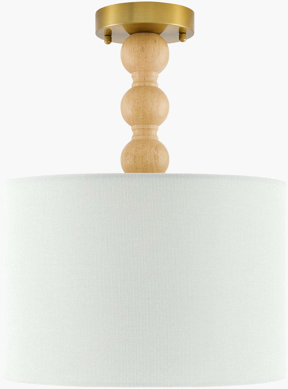 Livabliss Wiluna Rubberwood Linen Pendant Light Artisan Hand-painted Shade for Dining Rooms WLN-010