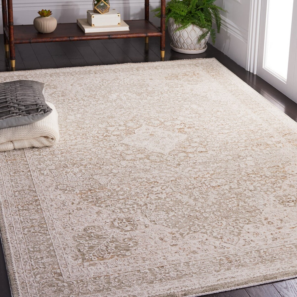 Safavieh Willow 100 Power Loomed Transitional Rug Ivory / Sage WLO100A-6R