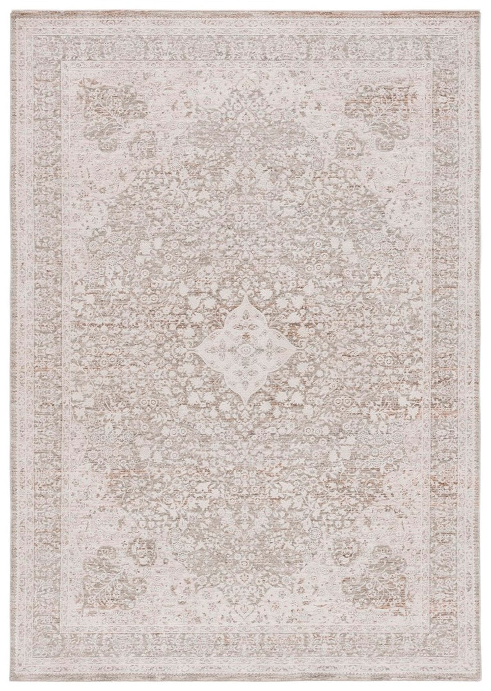 Safavieh Willow 100 Power Loomed Transitional Rug Ivory / Sage WLO100A-6R