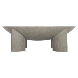 Bernhardt Bernhardt Sculptural Renzo Cocktail Table With Weathered Flint Oak Veneer & Oval Resin Legs, 54.75" 309015