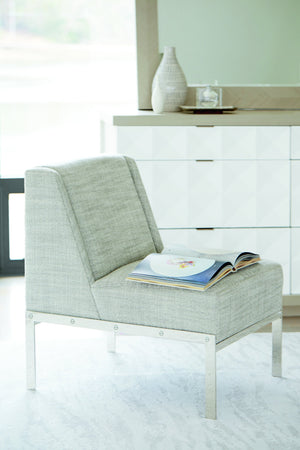 Bernhardt Bernhardt Axiom Patterned Dresser With 3-D Inverted Pyramid Drawers, Dual-Tone Plaster Finish, 6-Drawer Glam Transitional Storage 381056