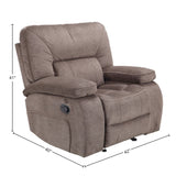 Parker House Chapman - Kona Manual Glider Reclining Sofa And Two Recliners Brown 94% Polyester,6% Nylon (W) Mcha-411-kon