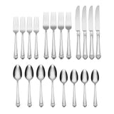 Lenox Oneida Eave 20 Piece Everyday Flatware Set, Service for 4 Metallic, STAINLESS METAL H075020A