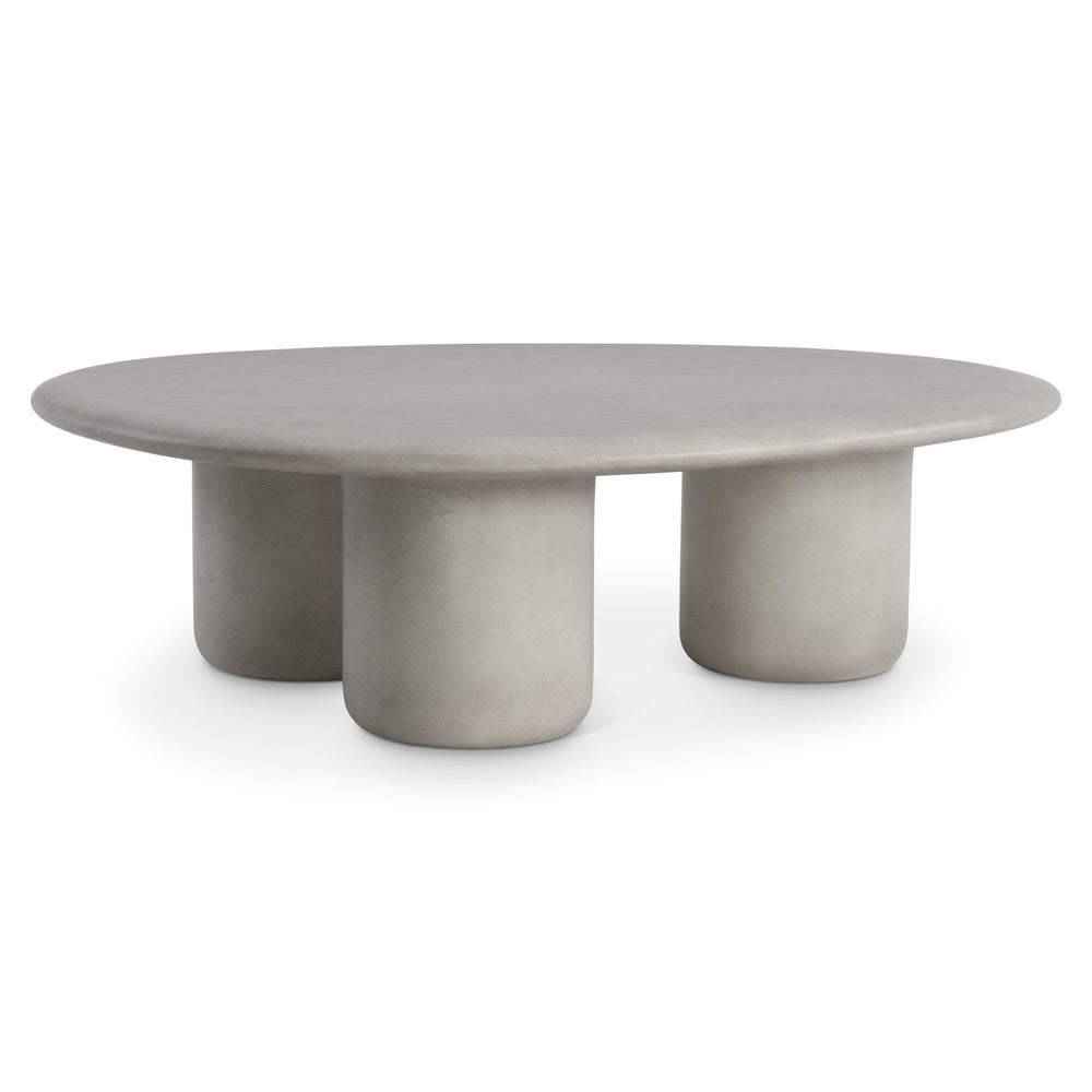 Bernhardt Bernhardt Sculptural Decliff Cocktail Table — Teardrop Cast Resin Pumice Finish, Low-Profile Artful Centerpiece 530013
