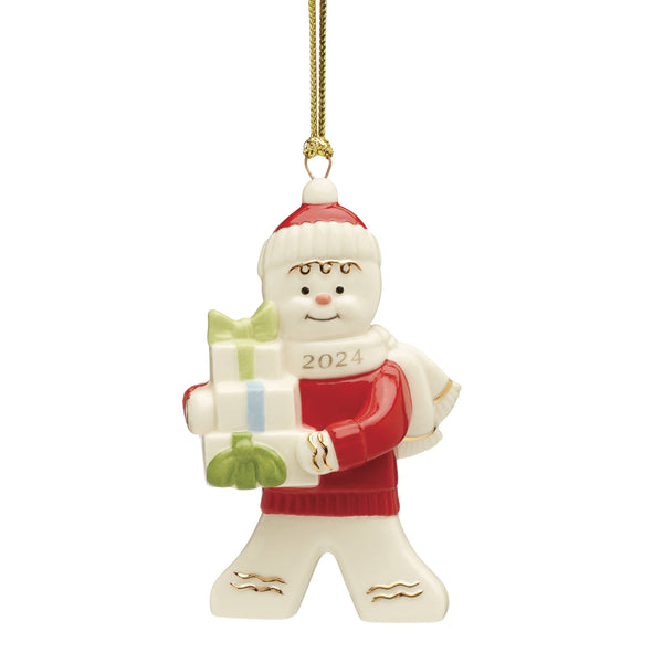Lenox 2024 Gingerbread Man Ornament IVORY PORCELAIN 895762