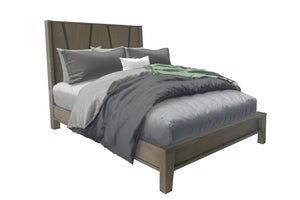 Parker House Pure Modern Bedroom Queen Panel Bed Moonstone Oak Solids / Oak Veneers BPUR#1150-3