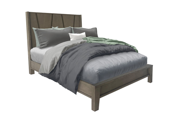 Parker House Pure Modern Bedroom King Panel Bed Moonstone Oak Solids / Oak Veneers BPUR#1166-3