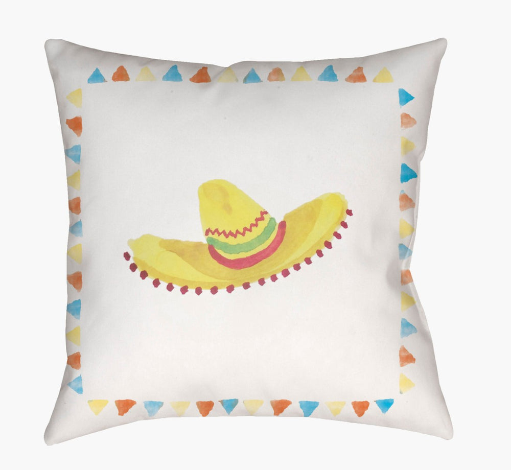 Livabliss Sombrero Geometric Woven Polyester Accent Pillow Structured Modern Square Living Room WMAYO027-1818