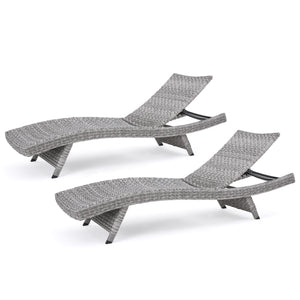 English Elm Christopher Knight Home® - Crete Wicker Chaise Lounge - Stylish, Adjustable Outdoor Seating For Patios, Pools & Coastal Retreats 58997.00MP2