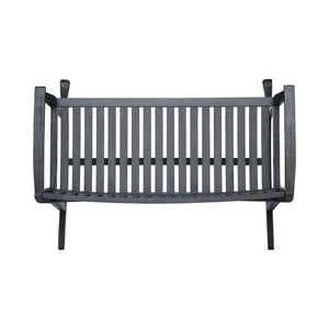 English Elm Christopher Knight Home® - Patio Acacia Wood Rocking Loveseat with Armrests — Handcrafted 2-Person Porch Bench, Slatted Comfort DARK GREY 62267.00DGRY