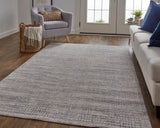 Feizy Rugs Lennon Polyester/Polypropylene Machine Made Casual Rug Taupe/Ivory 5' x 8'