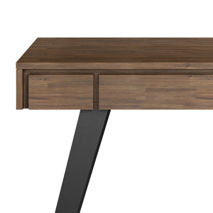 English Elm Lowry Small Desk - Handcrafted Rustic Acacia Wood With Metal Legs For Stylish Compact Workspaces B136P158884