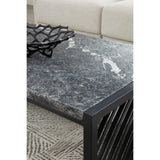 Modern Industrial Stone Top Cocktail Table Black with Stone P301728 Pulaski Furniture