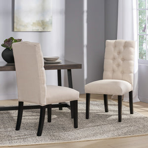 English Elm Harding Button Tufted Parsons Dining Chair Set of Two Upholstered Formal Seating 54266.00NTL