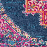 Nourison Passion PSN03 Machine Made Power-loomed Ornamental Border Indoor Only Bohemian Vintage Rug Blue, Blue 100% Polypropylene 99446469243