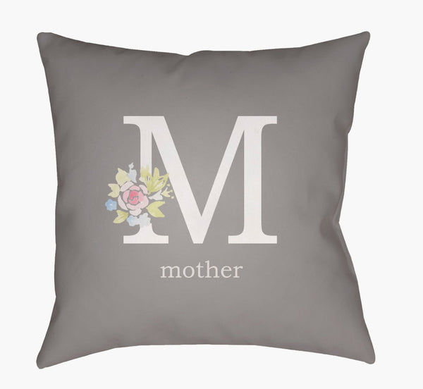 Livabliss Mother Woven Texture Square Accent Pillow Rustic Farmhouse Style for Sofa or Bed WMOM012-1818