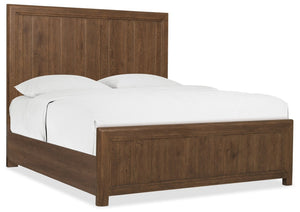 Hooker Furniture Driftwood Queen Panel Bed With Buckboard Oak Finish, Solid Oak Construction & Versatile Headboard Styling Medium Wood 6820-90250-85
