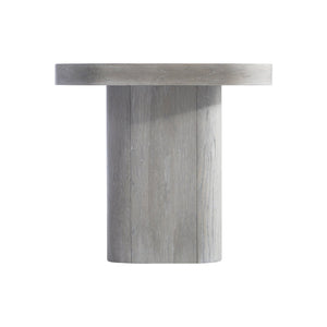 Bernhardt Bernhardt Marcato Side Table With Cerused Greige Veneer & Dark Graphite Inlay, 26"W X 24"H Elegance 497111