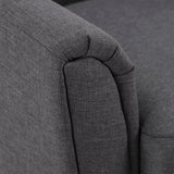 Homelegance By Top-Line Huntley Modern Accent Chair Dark Grey Linen