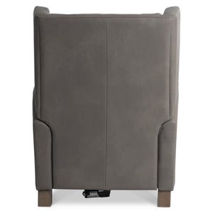 Bernhardt Bernhardt Weller Gray Leather Power Motion Chair With Pop-Up Headrest Usb Port Plush Stitching 231RLCO