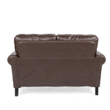 Christopher Knight Home® - Noble House - Lawton Contemporary Faux Leather Loveseat with Nailhead Trim