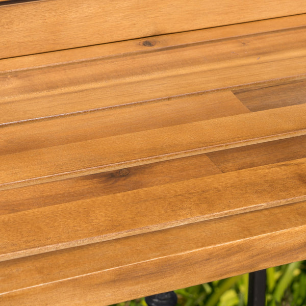 English Elm 3-piece Acacia Balcony Bar Set Railing Mount with Shelf and Two Stools Outdoor 62980.00