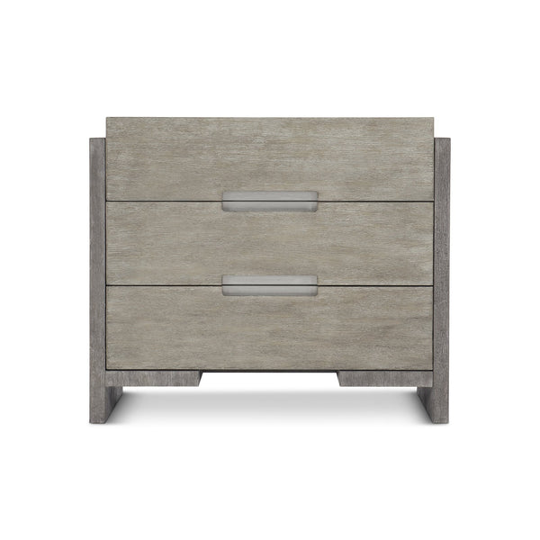 Bernhardt Bernhardt Foundations Nightstand With Cerused Acacia Grain, 3 Soft-Closing Drawers & Usb Charging 306232