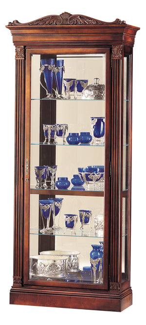 Hekman Furniture 680243 Embassy Curio Cabinet - Elegant Lighted Display For Collectibles With Adjustable Shelves & Security Embassy Cherry Embassy Curio Cabinet 680243
