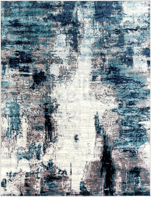 Livabliss Wanderlust Geometric Polyester Accent Rug for Entryway Kitchen or Bedroom Decor Sky Blue, Ink B 7'10" x 10'2" WNL2309-710103