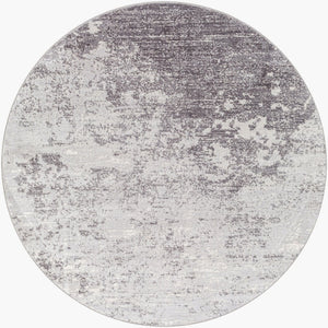 Livabliss Wanderlust Polyester Area Rug Machine Woven Minimalist Style for Modern Interiors Light Slate, Wh 6'7" x 6'7" Round WNL2310-67RD