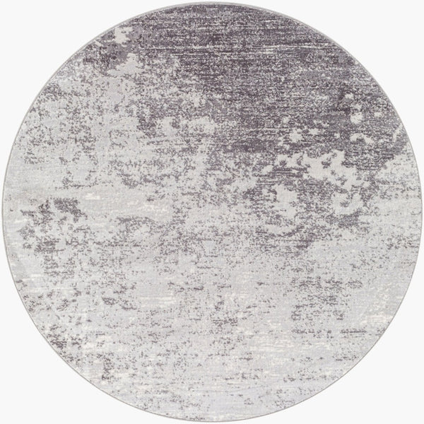 Livabliss Wanderlust Polyester Area Rug Machine Woven Minimalist Style for Modern Interiors Light Slate, Wh 6'7" x 6'7" Round WNL2310-67RD