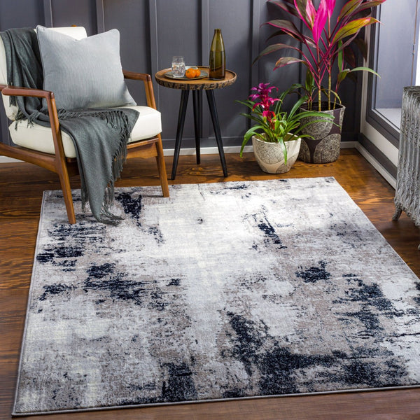 Livabliss Wanderlust Geometric Polyester Area Rug Machine Woven for Living Room and Dining Spaces Medium Gray, De 7'10" x 10'2" WNL2323-710103
