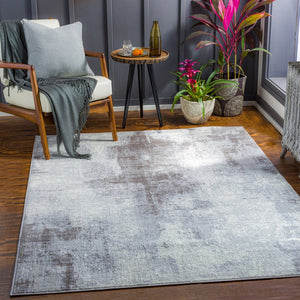 Livabliss Wanderlust Geometric Polyester Accent Rug Turkey Woven Soft Entryway Hallway Decor Medium Gray, Cr 2' x 2'11" WNL2325-23