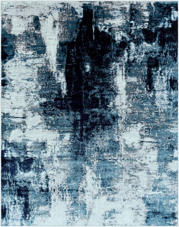 Livabliss Wanderlust Geometric Polyester Area Rug Machine Woven in Turkey for Entryways and Bedrooms Ink Blue, Mediu 7'10" x 10'2" WNL2326-710103