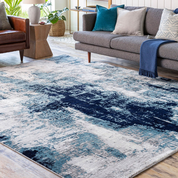 Livabliss Wanderlust Geometric Polyester Area Rug Machine Woven in Turkey for Entryways and Bedrooms Ink Blue, Mediu 8'10" x 12'4" WNL2326-810124