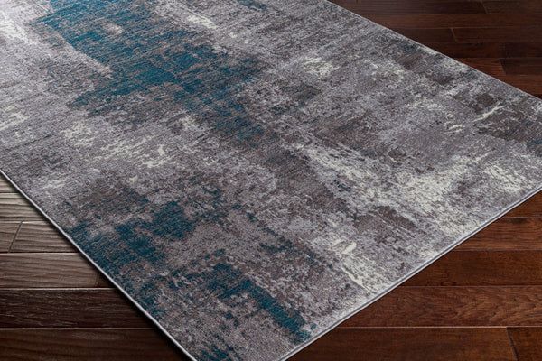 Livabliss Wanderlust Geometric Polyester Area Rug Turkish Woven for Modern Minimalist Living Spaces Denim, Medium G 6'7" x 9' WNL2328-679