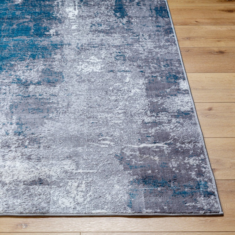 Livabliss Wanderlust Geometric Polyester Area Rug Turkish Woven for Modern Minimalist Living Spaces Denim, Medium G 6'7" x 9' WNL2328-679