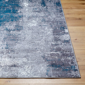 Livabliss Wanderlust Geometric Polyester Area Rug Turkish Woven for Modern Minimalist Living Spaces Denim, Medium G 6'7" x 9' WNL2328-679