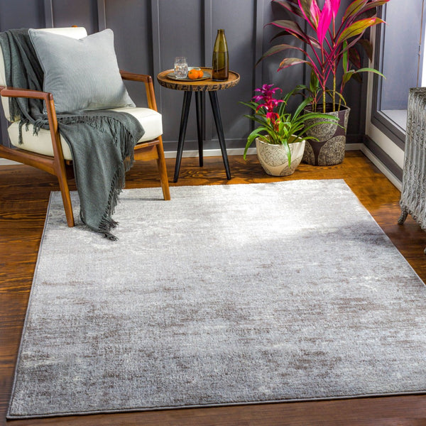 Livabliss Wanderlust Machine Woven Polyester Rug Minimalist Turkish Style for Entryways and Bedrooms Medium Gray, De 5'3" x 7'3" WNL2329-5373
