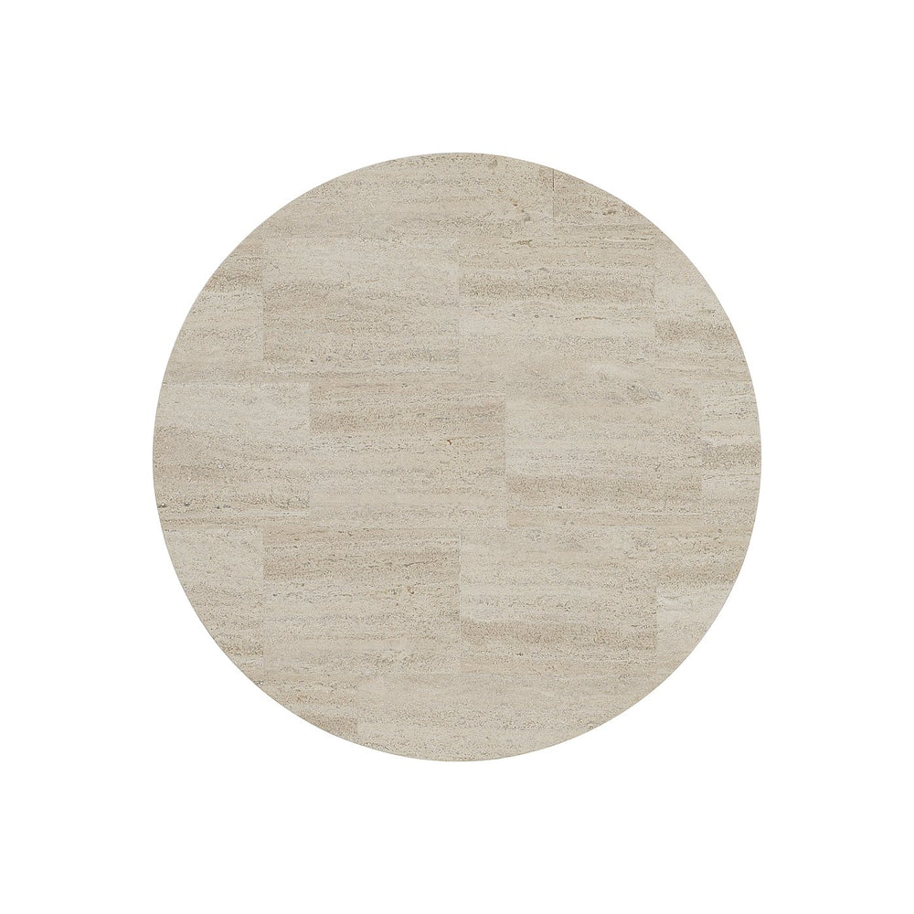 Bernhardt Bernhardt Round Berkshire Side Table With Laminated Stone Tops, Twisted Pewter Steel Legs, 27" 405125