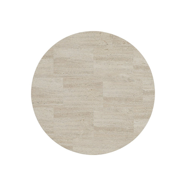 Bernhardt Bernhardt Round Berkshire Side Table With Laminated Stone Tops, Twisted Pewter Steel Legs, 27" 405125