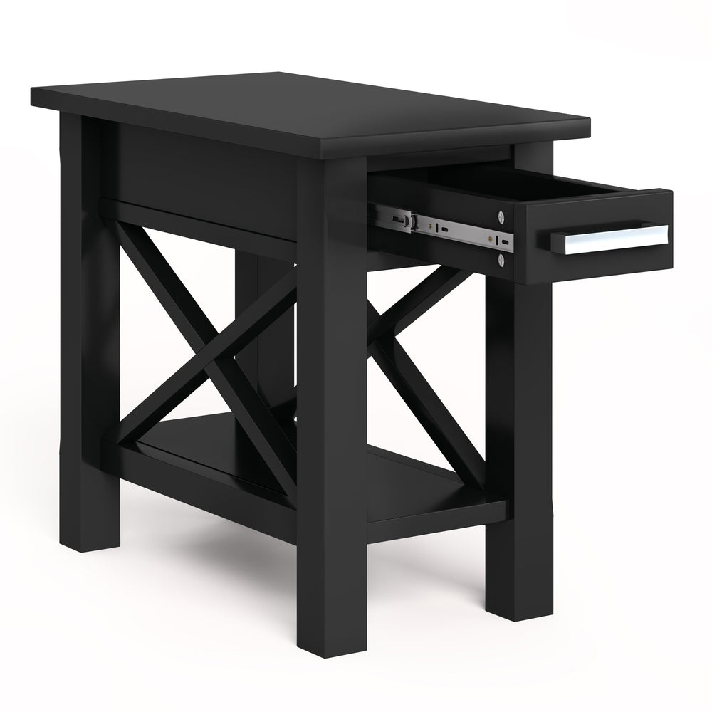 English Elm Kitchener - Handcrafted Narrow Side Table In Classic Black For Stylish, Compact Living Spaces B136P158763
