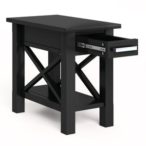 English Elm Kitchener - Handcrafted Narrow Side Table In Classic Black For Stylish, Compact Living Spaces B136P158763