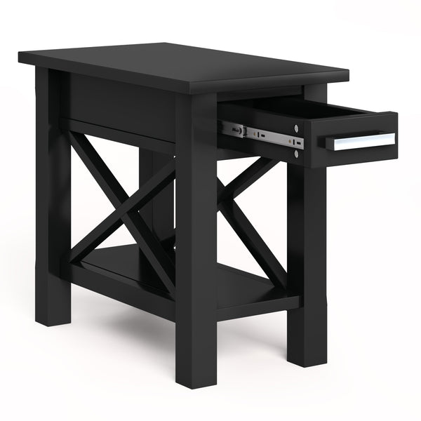 English Elm Kitchener - Handcrafted Narrow Side Table In Classic Black For Stylish, Compact Living Spaces B136P158763