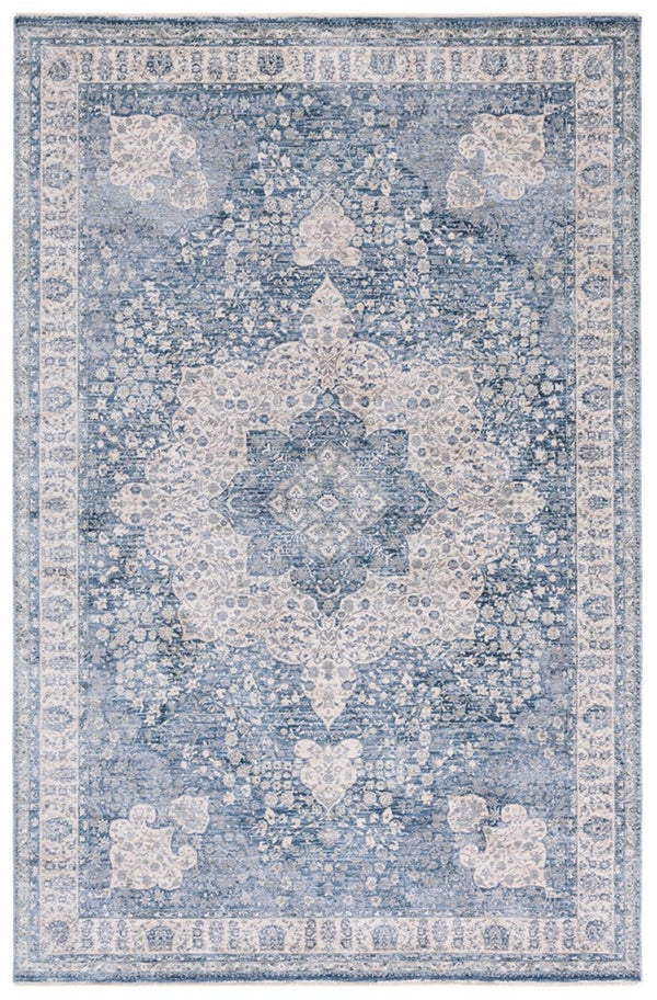 Safavieh Winston 198 WNT198 Power Loomed Transitional Rug Blue / Creme WNT198M-24